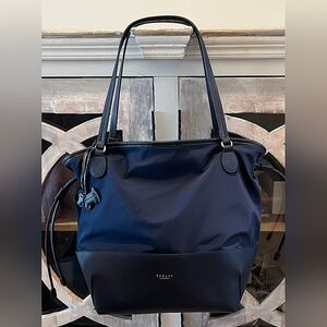 Radley London Dane Park Tote Bag In Navy Nylon EUC